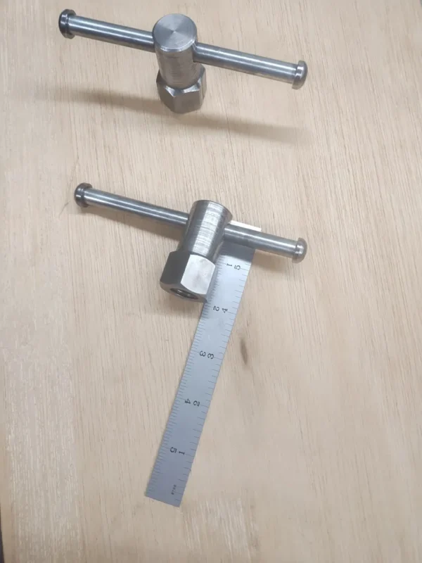 Swivel Base Handles, 5/8-11 Thread, by 2" Tall, With 1" Hex - Image 2