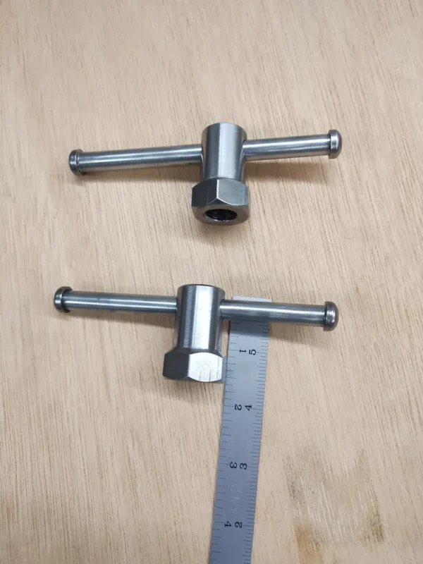Set Of Two Replacement Swivel Base Handles, 5/8-11 Thread With 1" Diameter Hex x 1-5/8" tall - Image 3