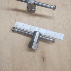 Swivel Base Handles, 5/8-11 Thread, by 2" Tall, With 1" Hex