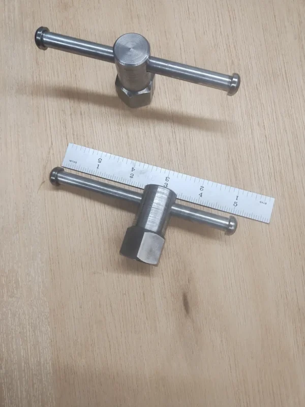 Swivel Base Handles, 5/8-11 Thread, by 2" Tall, With 1" Hex