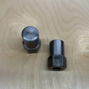 Swivel base lock down nuts with 5/8-11 thread x 1” diameter - with no handle bar