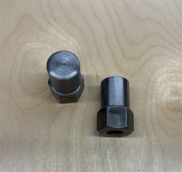 Swivel base lock down nuts with 5/8-11 thread x 1” diameter - with no handle bar