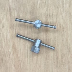 Swivel base handles with 1/2-13 thread and 3/4” Diameter Hex Nut (set of two)